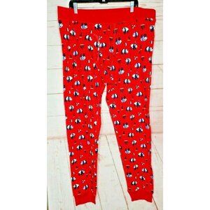 Essentials XXL Red Pajama Bottoms – Cozy Panda Graphic Sleepwear